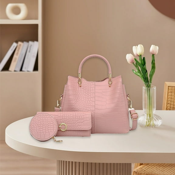 RXIRUCGD 3PCS Purses for Women Tote Bag and Wallet Set Shoulder Satchel Handbags Fashion Large Capacity Crossbody Bags for Women Birthday Mothers Day Gifts