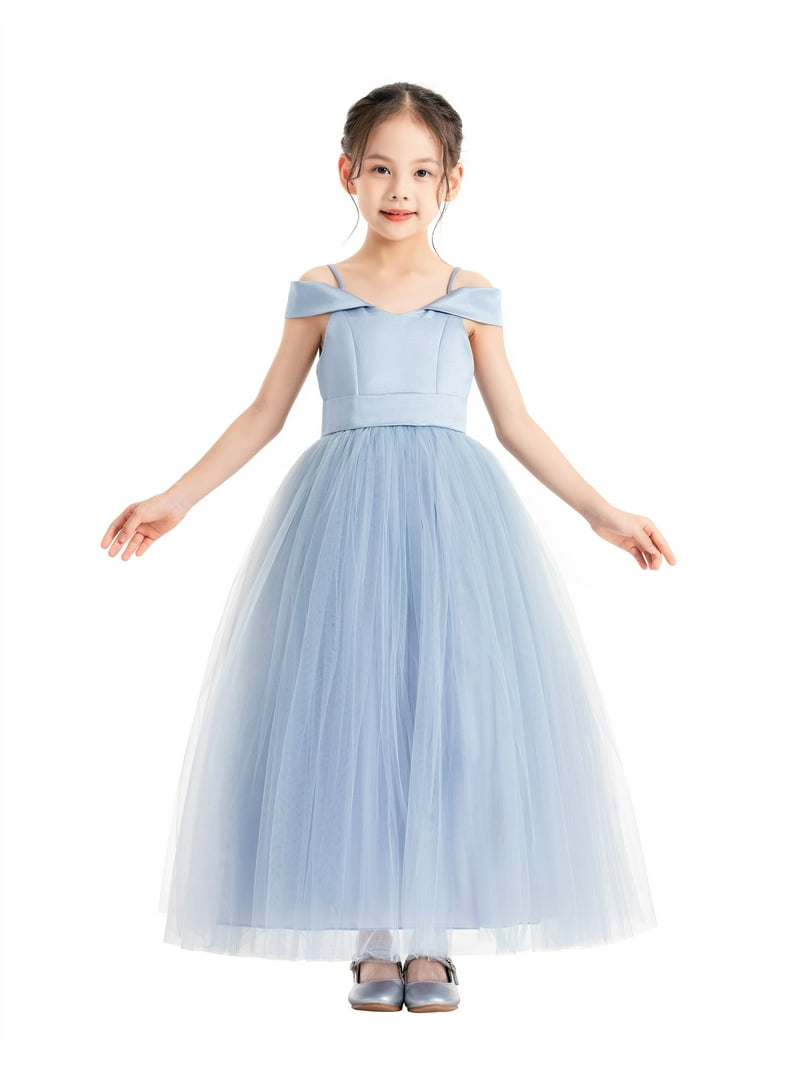 tulle junior bridesmaid dresses Hayley Soft Sleeveless Dress
