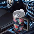thumbnail image 6 of 40oz Pioneer Flower Floral Print Pattern Insulated Tumbler with Handle, BPA-Free Leak Proof Lid and Straws, Double Wall Vacuum, Hot 12h/Cold 34h, 6 of 6