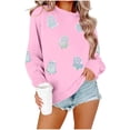 thumbnail image 2 of XSMGTUI Halloween Women's Crew Neck Sweatshirt Long Sleeve Loose Fit Fall Ghost Fall Pumpkin Fashion Tendy Casual Cute Vintage Graphic Soft Comfortable, 2 of 6