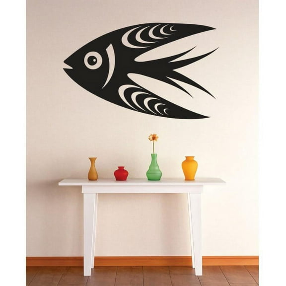 Custom Wall Decal Vinyl Sticker : Fish Ocean Sea Lake Water Picture Art Peel & Stick Mural 12x18 Inches