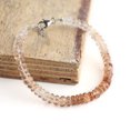 thumbnail image 2 of QNAVIC Genuine Shaded Imperial Topaz Crystal Full Beaded Handmade Bangle Bracelet For Women, Healing Crystal, Birthstone Jewelry, Rhodium Plated Sterling Silver Chain 8 Inch, Birthday Gift for Her, 2 of 6