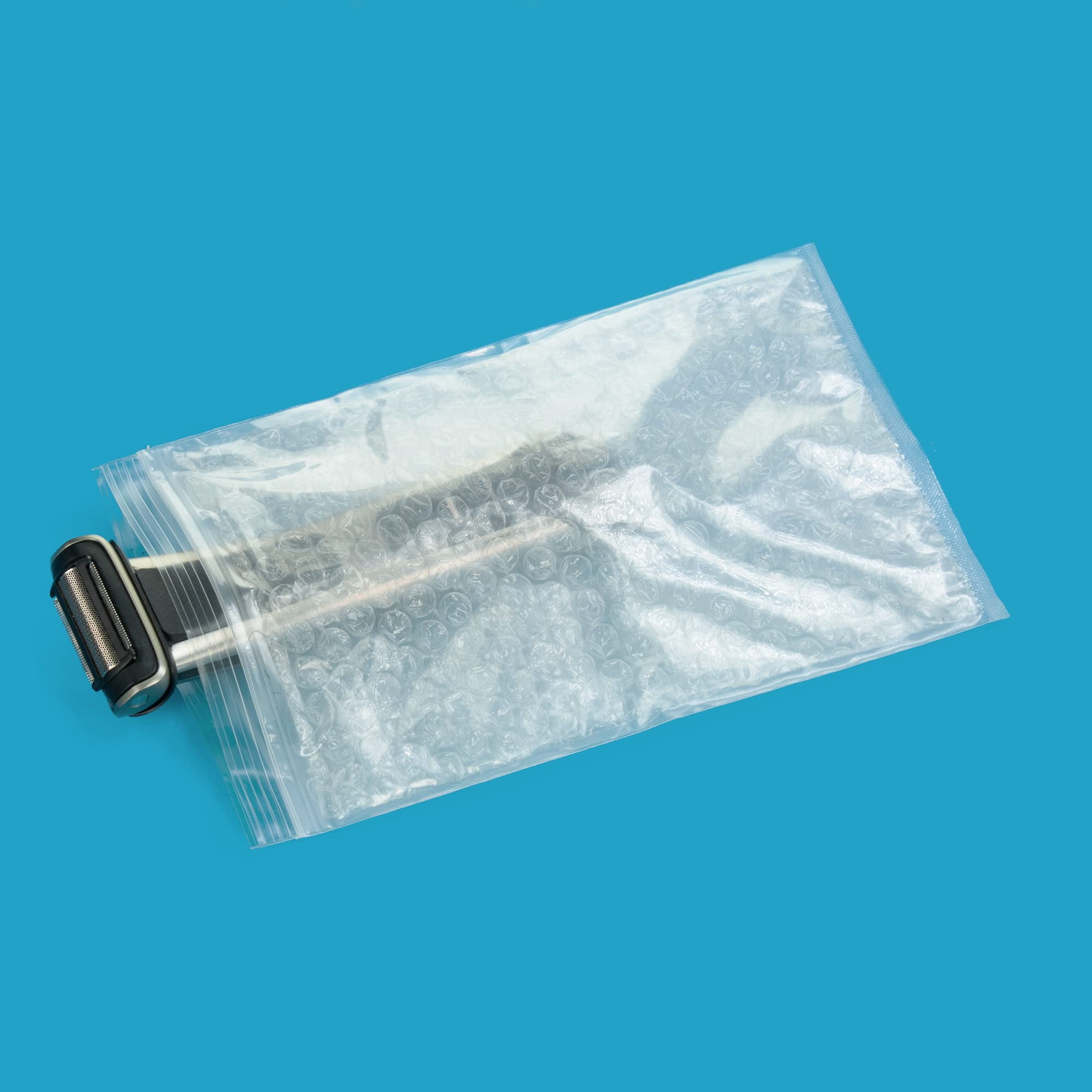 100 Pack 6x9 Inch Resealable Bubble Zip Bags, 3 Mil Reusable Protective Pouch, Double Layer Cushion Wrap for Storage Mailing Fragile Glass, Clear