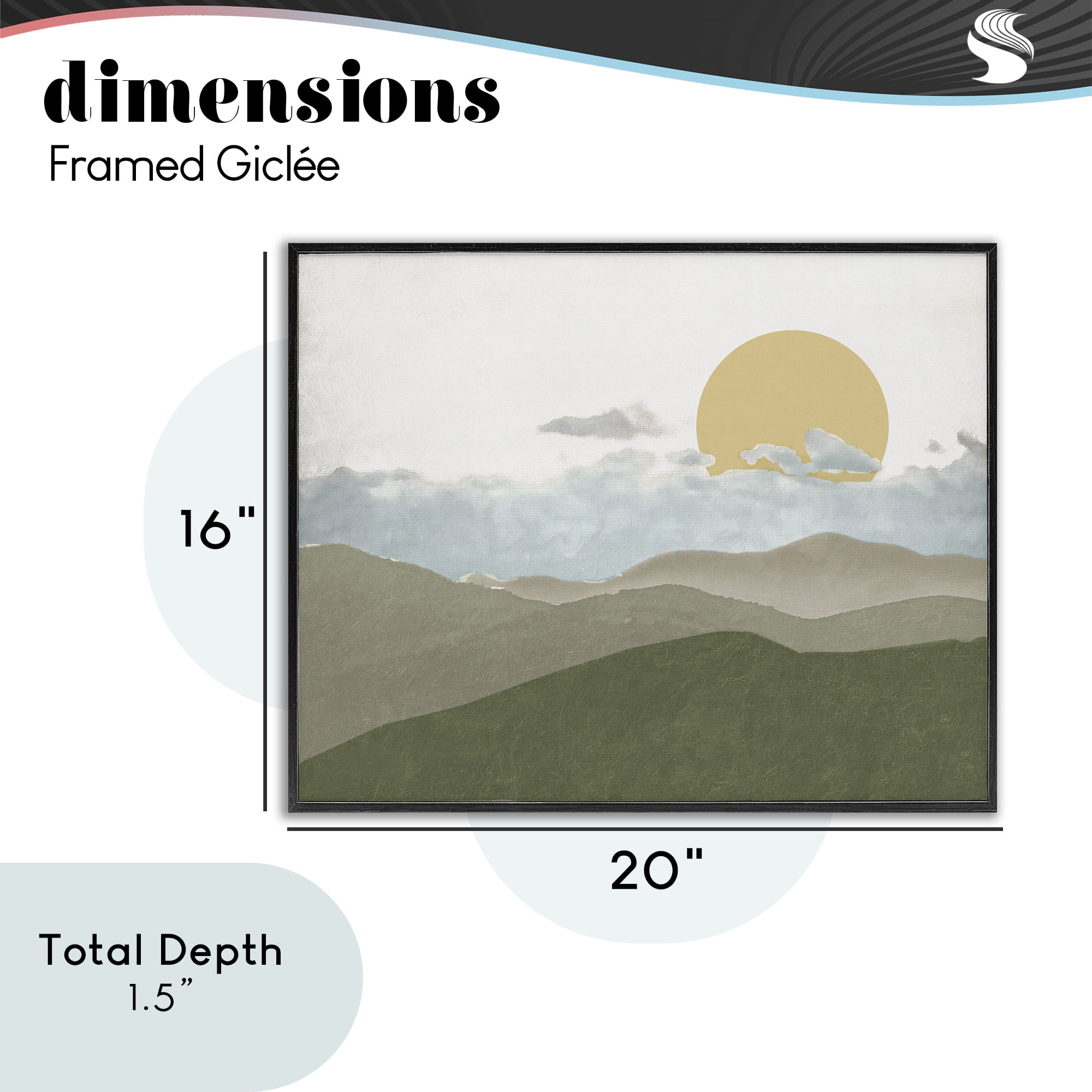 Stupell Industries Earthen Dreams Sunrise Black Framed Giclee Art, design by Elizabeth Medley