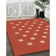thumbnail image 3 of Ahgly Company Machine Washable Indoor Square Transitional Orange Red Orange Area Rugs, 5' Square, 3 of 7