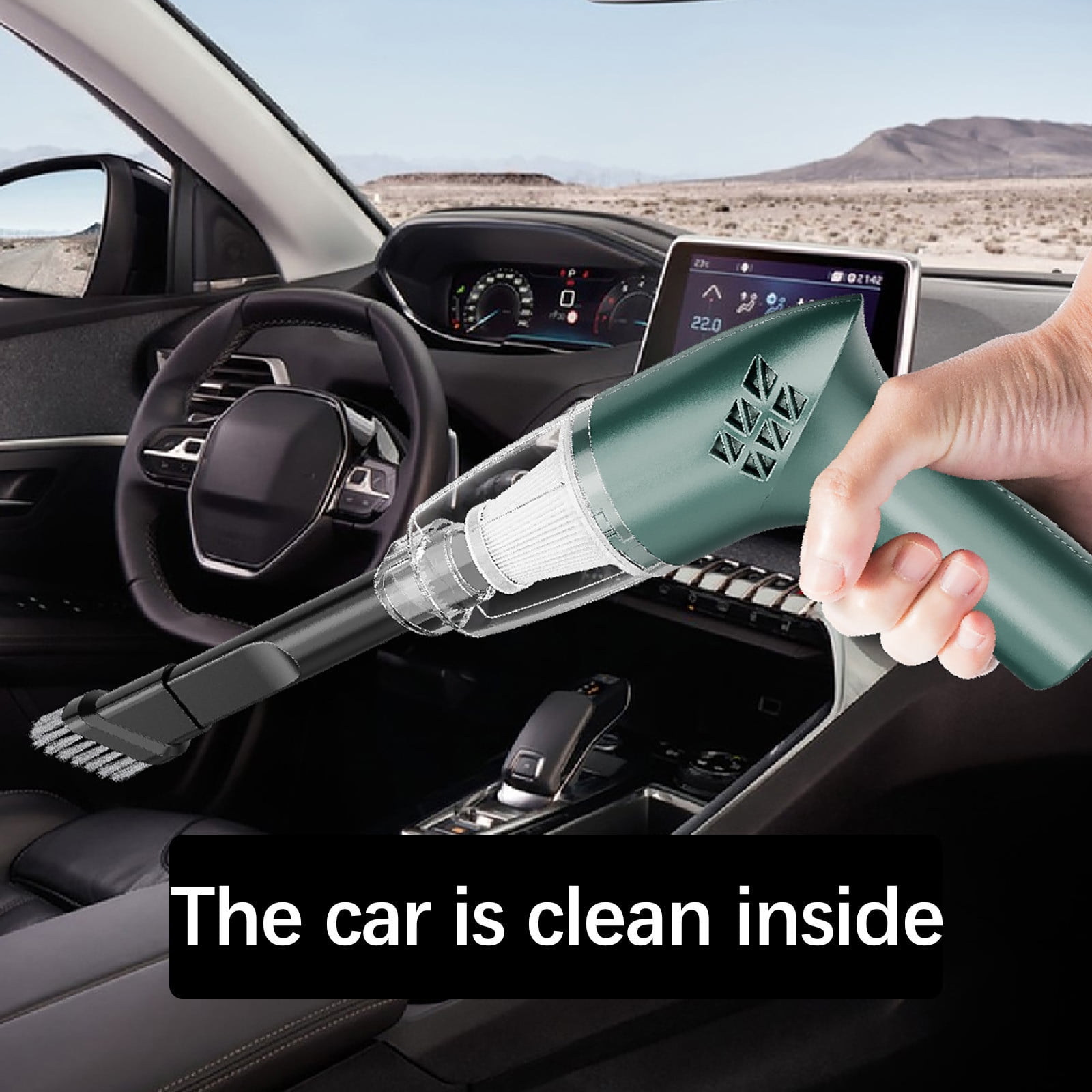 Wireless Handheld Car Vacuum Cleaner, High-Power Small Portable Automotive Suction Blower for Vehicle Interior Use, Multifunctional Mini Vacuum with USB Charging for Home Car Office Cleaning