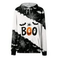 thumbnail image 5 of Kaprioy Halloween Sweatshirts for Women Pullover Sweatshirt Drawstring Fall Fashion Spooky Spider Printed Hoodie Long Sleeve Tops with Pocket Orange, XL, 5 of 6