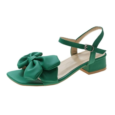 

WANYNG Sandals For Women Ladies Chunky Heel High Heel Bownot Casual Shoes Womens Sandals Size 9 Comfortable Comfortable Hiking Sandals Women