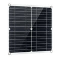 thumbnail image 3 of 18V 12-15W Monocrystalline Portable Solar Panel Kit with 50A 300W Controller, Dual USB Charging Ports, DC5521 Female Battery Clip Interface, Lighter Line, Suction Cups & Mountaineering Buckles –, 3 of 6