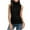 Black, variant on Plus Size Tops for Women Tank Top Turtleneck Stretch Slim Fitted Basic Comfy Top Tees Tshirts