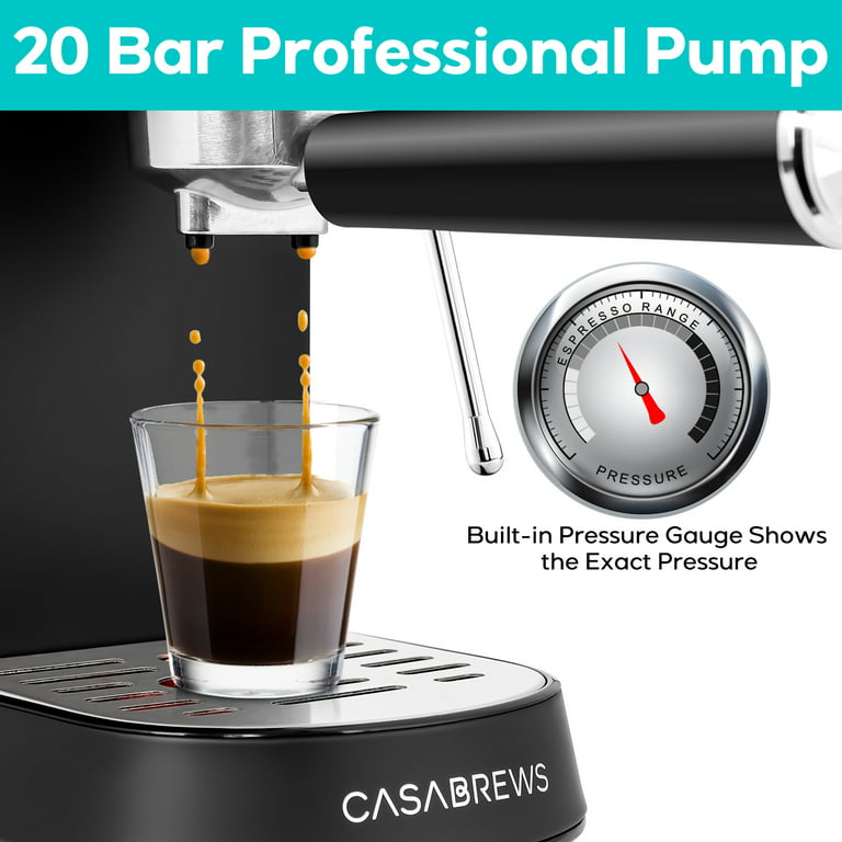 Casabrews CM1699 Professional 20 Bar Espresso Machine with Milk Frother Wand