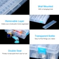 thumbnail image 2 of Yeacher Clear Plastic Diamond Storage Box with Compartment 112 Pack Transparent Diamond Embroidery Painting Accessory Tool Drill Jewelry Beads Container Holder with Label, 2 of 7