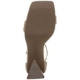 thumbnail image 4 of BAR III Womens Beige Ankle Strap Padded Appel Square Toe Flare Buckle Dress Heeled Sandal 8.5 M, 4 of 4