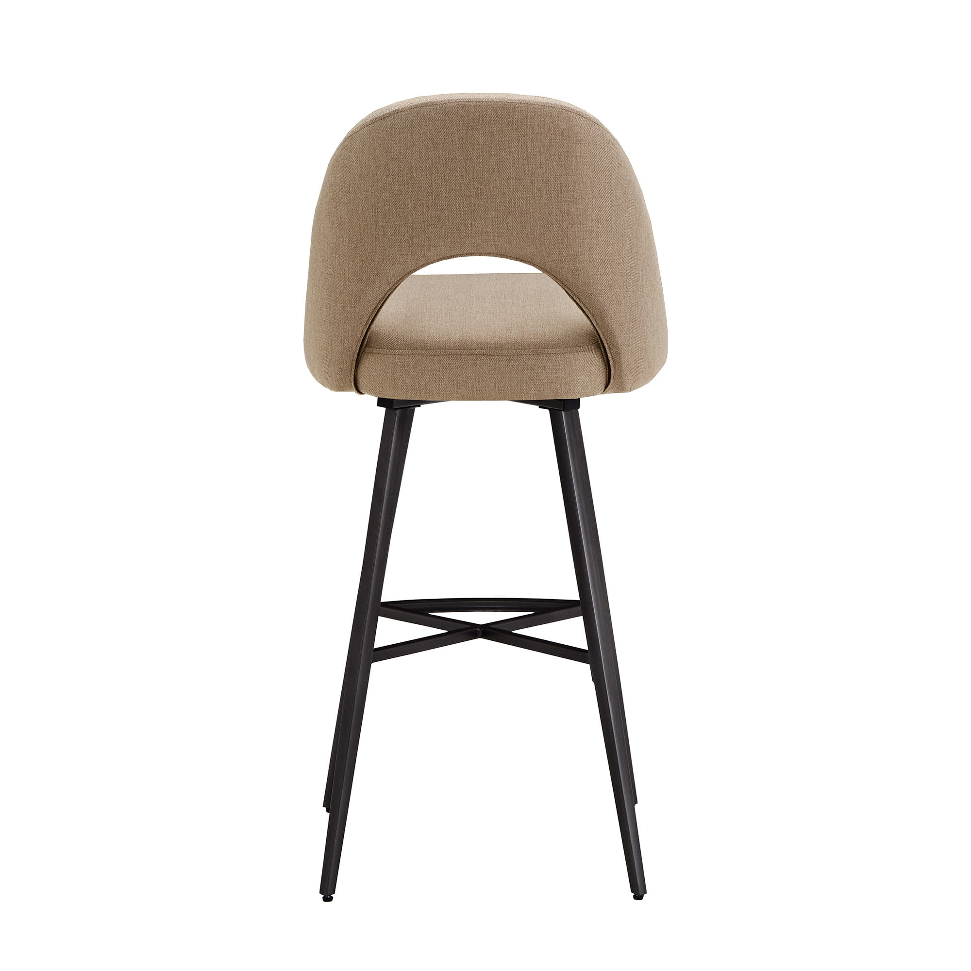 Weston Home Krista Metal Swivel 29" Bar Stools, Set of 2, Beige
