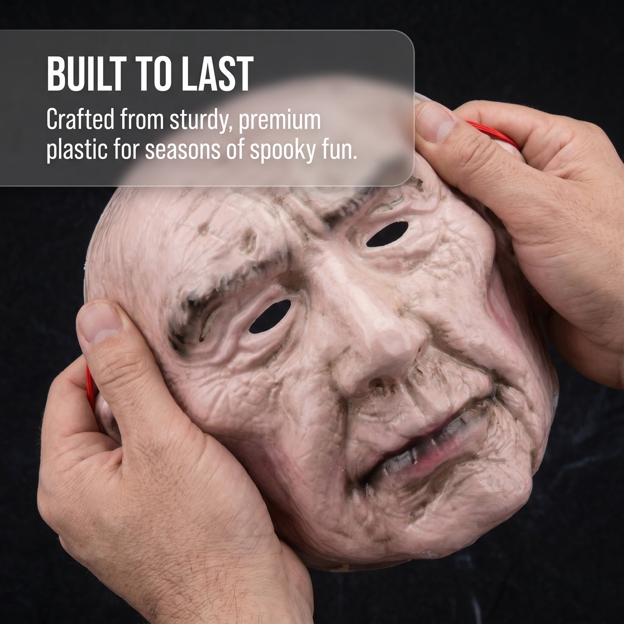 Unique Bargains Halloween Masquerade Mask, Plastic Face Mask for Costume Party Flesh Color