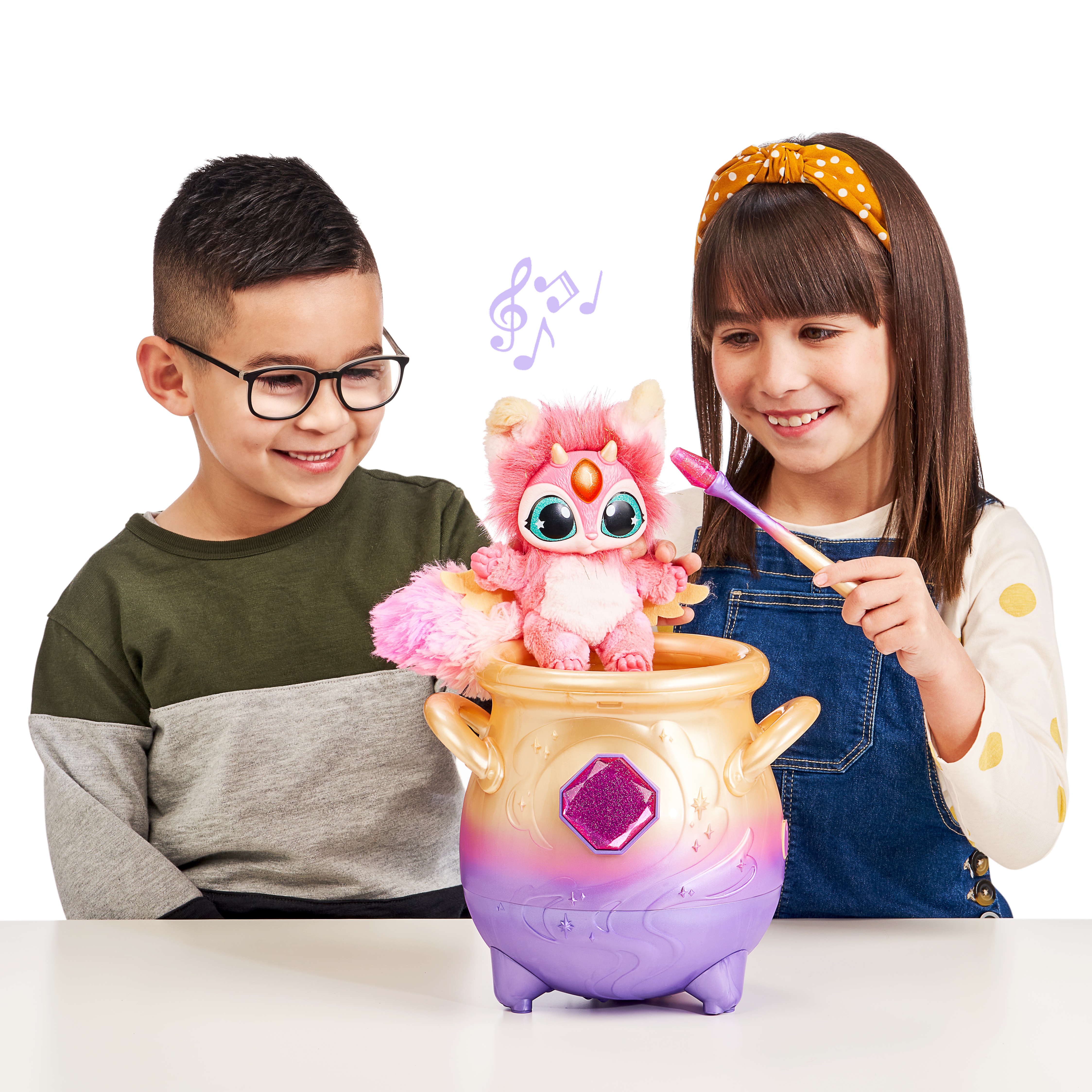 Magic Mixies - Magical Misting Cauldron with Interactive Pink Plush Toy - Electronic Pets - image 4 of 15