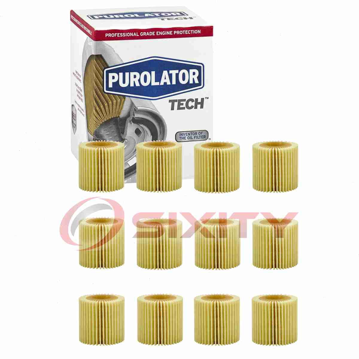 12 pc Purolator TECH TL25608 Engine Oil Filters for 04152-31090 04152-YZZA1 27047 27047MP 37047 47047 57047 61857047 67047 7047 84047 AL9972 ALO-8147 ALO23 CF5608 CF607 CH9972 COC9972 EA15K02 FP9972