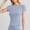 Light Blue, variant on TIANZEN Women's Fashion T Shirt Slim Fit Short Sleeve Round Neck Top For Casual Yoga Workout Daily Wear Comfortable Stretch Sleeve T Shirt Long Sleeve Shirts for Women Fall Women Casual Tee T Shirt