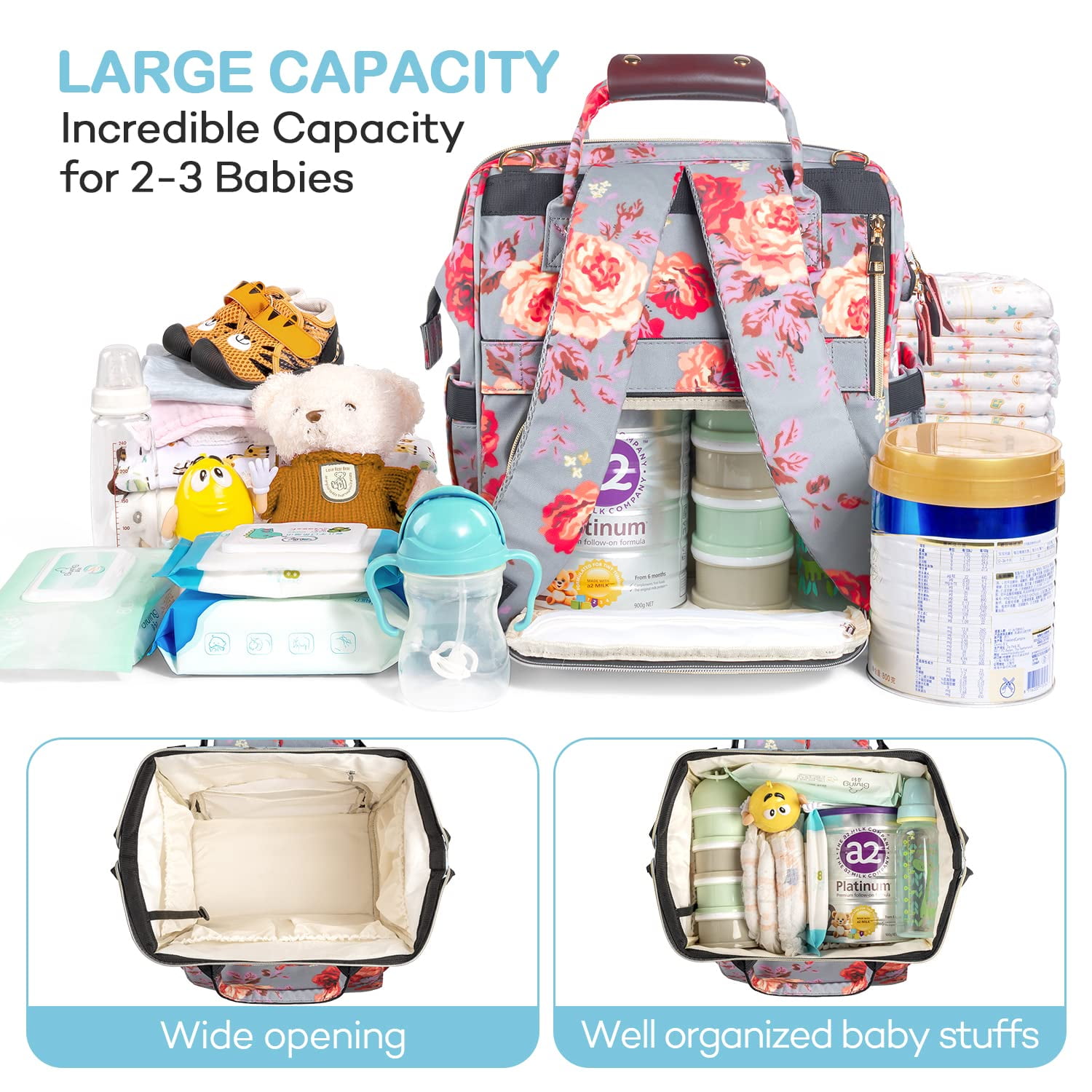 White Diaper Bag Backpack, Packaging Type: Polybag, 0-5 Years