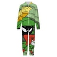 thumbnail image 4 of Looney Tunes Marvin The Martian Kids Hooded Jumpsuit Union Suit Onesie One Piece Blanket for Boys Girls, 4 of 7