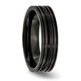 thumbnail image 5 of Chisel  Titanium Grooved Black 6mm Band, 5 of 5