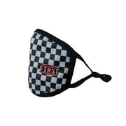 3-Ply Black/White Checkerboard Reusable Non-Medical Breathable & adjustable Ear Loops Face Masks (5-Pcs Pack)