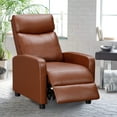 thumbnail image 6 of COMHOMA Push Back Recliner with Thick Padded Seat, Brown, 6 of 10