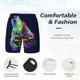 thumbnail image 3 of Balery Howling Wolf Bañador para hombre, shorts de playa de secado rápido con entrepierna y forro de compresión-X-Large, 3 of 6