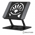 thumbnail image 7 of Swayvoo Laptop Stand for Desk, Adjustable Height Ergonomic Computer Riser, 360° Rotating Aluminum Notebook Holder, Fits 10-16" MacBook Dell HP Lenovo, Black, 7 of 7