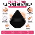 thumbnail image 2 of 15PCS Black Triangle Powder Puff Set, Soft Velour Makeup Puffs with Finger Strap, Reusable Face Powder Applicator for Loose Powder, Foundation, Setting Powder and Makeup Blending, 2 of 8