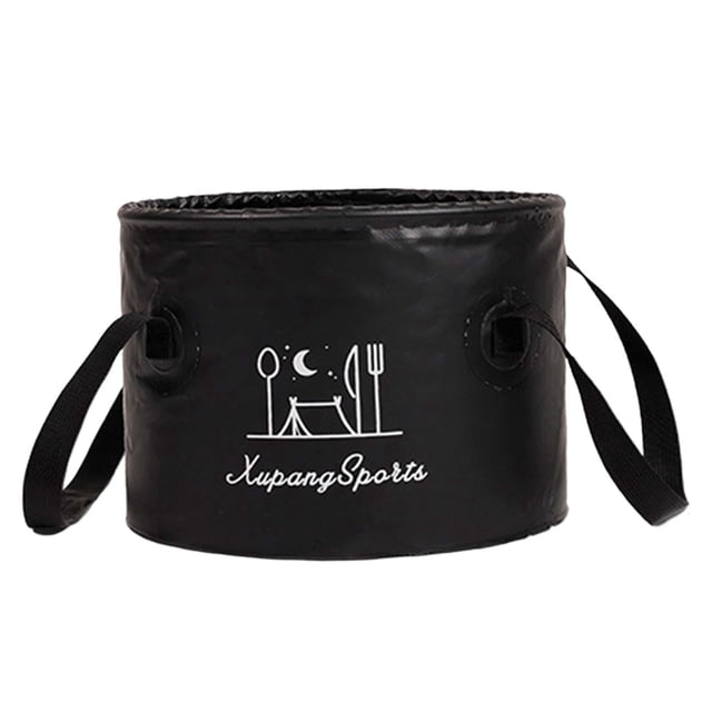 Collapsible Bucket Foot Bath Bucket Water Container Collapsible Sink for Outdoor 20L Black