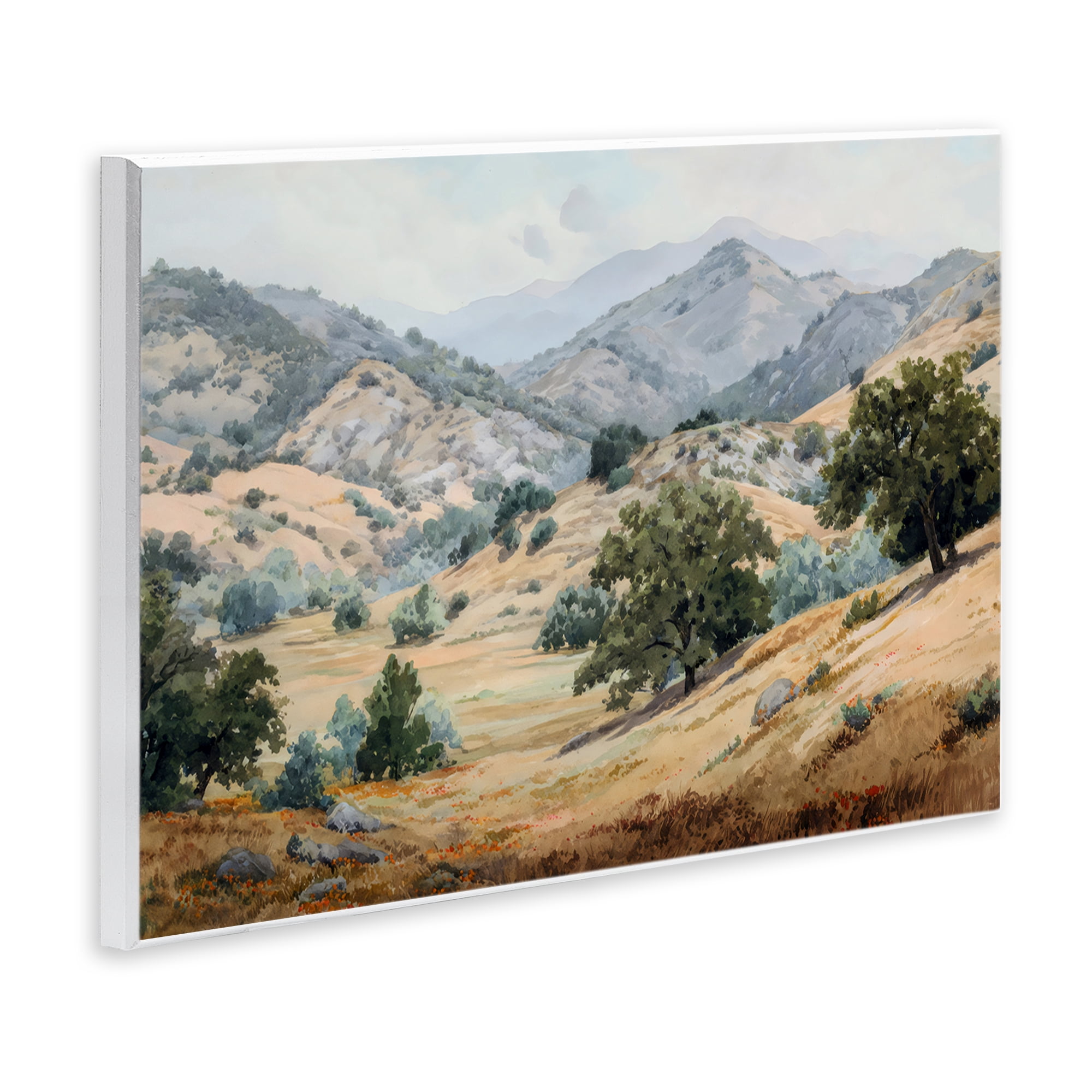 Stupell Industries Mountains and Trees Valley View Wall Plaque Art, design by Petal Prints Design
