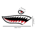 thumbnail image 4 of GOGHOST Teeth Mouth Kayak Stickers,Warhawk Shark Tiger Vinyl Kayak Decals,4Pcs,Shark-E, 4 of 6