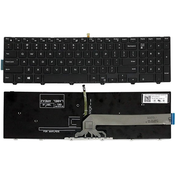 New US Backlit English Laptop Keyboard Replacement for Dell Inspiron 3573 3576 5557 5566 5576 5577 Vostro 15 3549 3565 3568 3546 3550 3558 3559 3561 3572 3578 3580