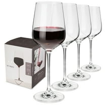 Viski Inez Bordeaux Red Wine Glasses, Party Wedding Gifts, 21 oz, Set of 4