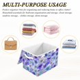 thumbnail image 7 of Large Fliplid Foldable Storage Bin Boxes Cubes Baskets with 2 Handles for Clothes Books 16.5x12.6x11.8 Inch Watercolor Blue-purple Flowers, 7 of 7