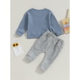 thumbnail image 2 of ZAXARRA Toddler Boys 2PCS Pants Sets Long Sleeve Letter Embroidery Tops and Drawstring Pants Sets, 2 of 7