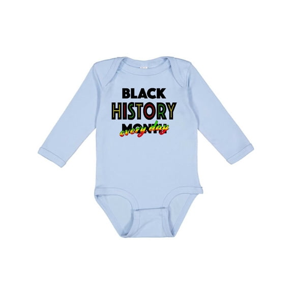 Inktastic Black History Month Every Day Boys or Girls Long Sleeve Baby Bodysuit