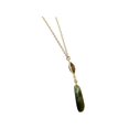 thumbnail image 4 of Collar bañado en oro Yashi Jade Amatista Morado Gotas de fiesta moradas, 4 of 5