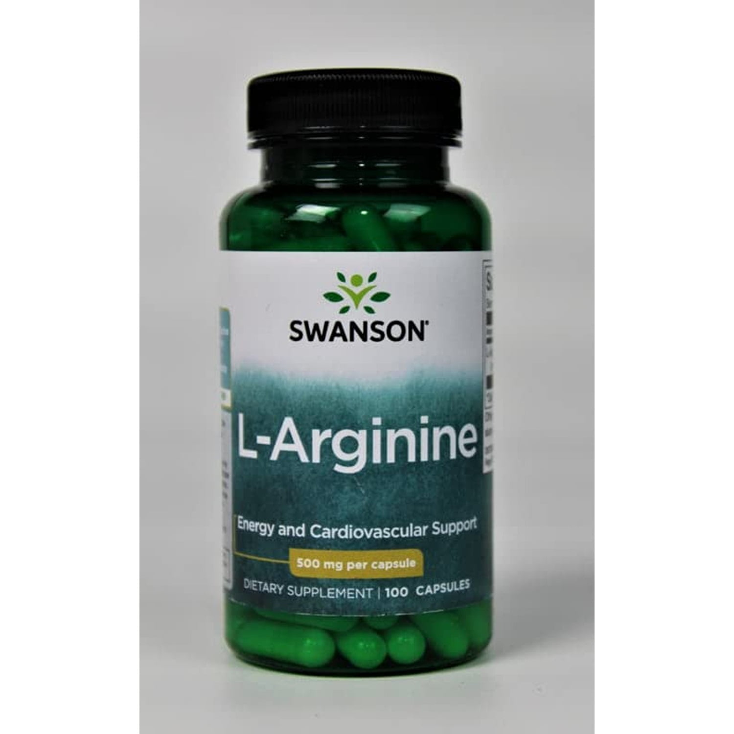 Swanson Amino Acid L-Arginine 500 Milligrams 100 Capsules (4 Pack)