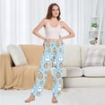 thumbnail image 6 of FORMRS Women's Pajama Pants with Pockets Soft Comfy Loungewear Sleep Bottom, Sizes S-2XL, Blue Halloween Ghosts, 6 of 8
