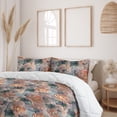 thumbnail image 2 of Ambesonne Flowers Boho Down Alternative Quilt Comforter, Dreamy Rose Springtime, Twin, Burnt Sienna Rose, 2 of 5