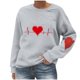 thumbnail image 3 of RKSTN Valentine Gifts Sweatshirts for Women Oversized Crewneck Valentine's Day Heart Graphic Print Hoodless Sweatshirt Womens Casual Plus Size Round Neck Loose Comfy Sweatshirt Fall Spring Clothes, 3 of 6