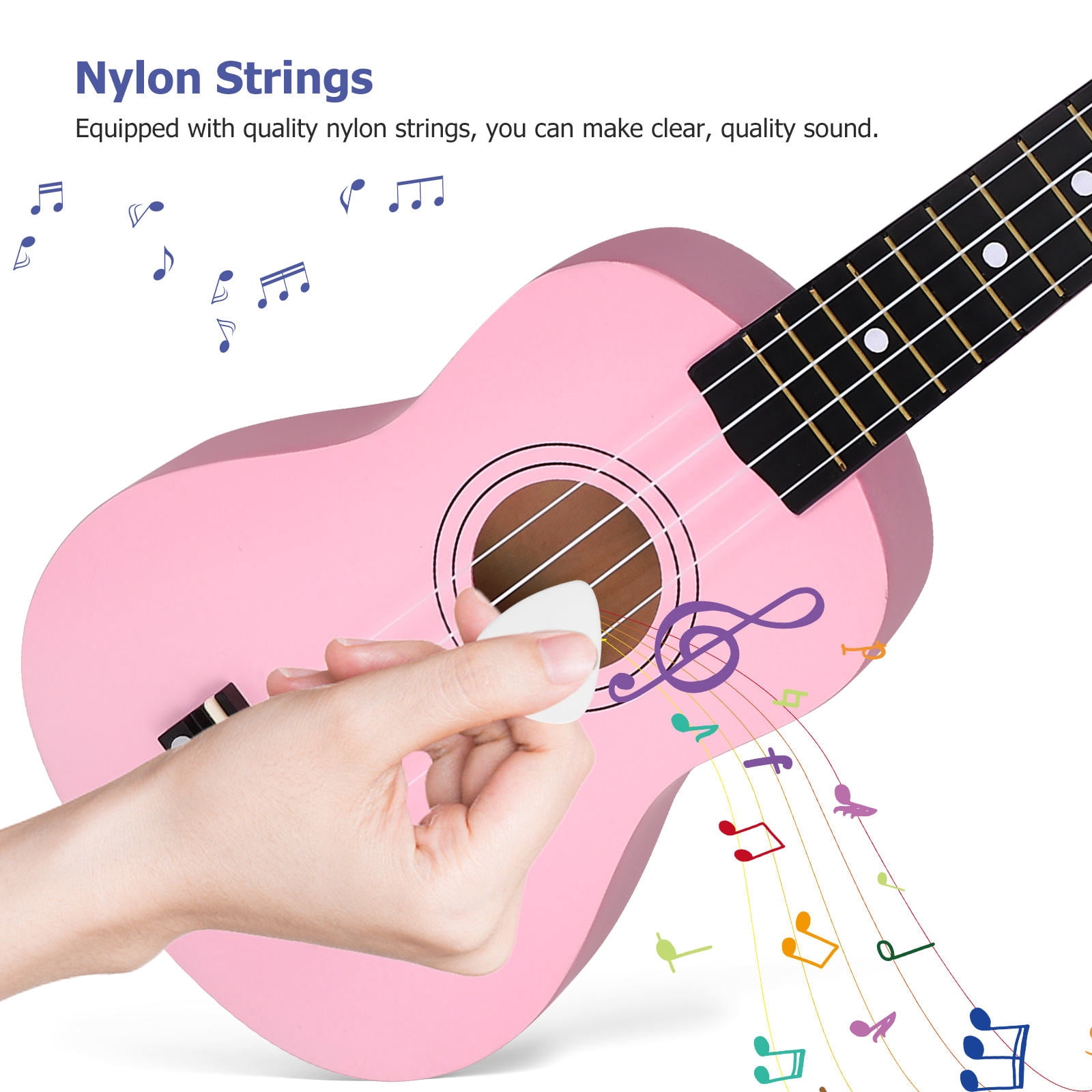 LOLIPPYY Ukulele Full Wood 1 Set -Term Playability Beginner Friendly