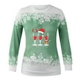 thumbnail image 3 of Chandail en Molleton pour Femmes T-shirt Imprimé d'Hiver Ample à Manches Longues Blouse Col Rond Hauts Décontractés Chandails en Molleton pour Femmes en Liquidation, 3 of 3