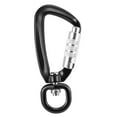 thumbnail image 2 of Clip de mosquetón Lixada Swivel Carabiner Clip 360 ° Giratorio Spinner Carabiner Pequeño Auto de bloqueo Mosquetón Rotary Hamaca Colgante Clip Correa para mascotas Gancho Lixada Clip de mosquetón, 2 of 7