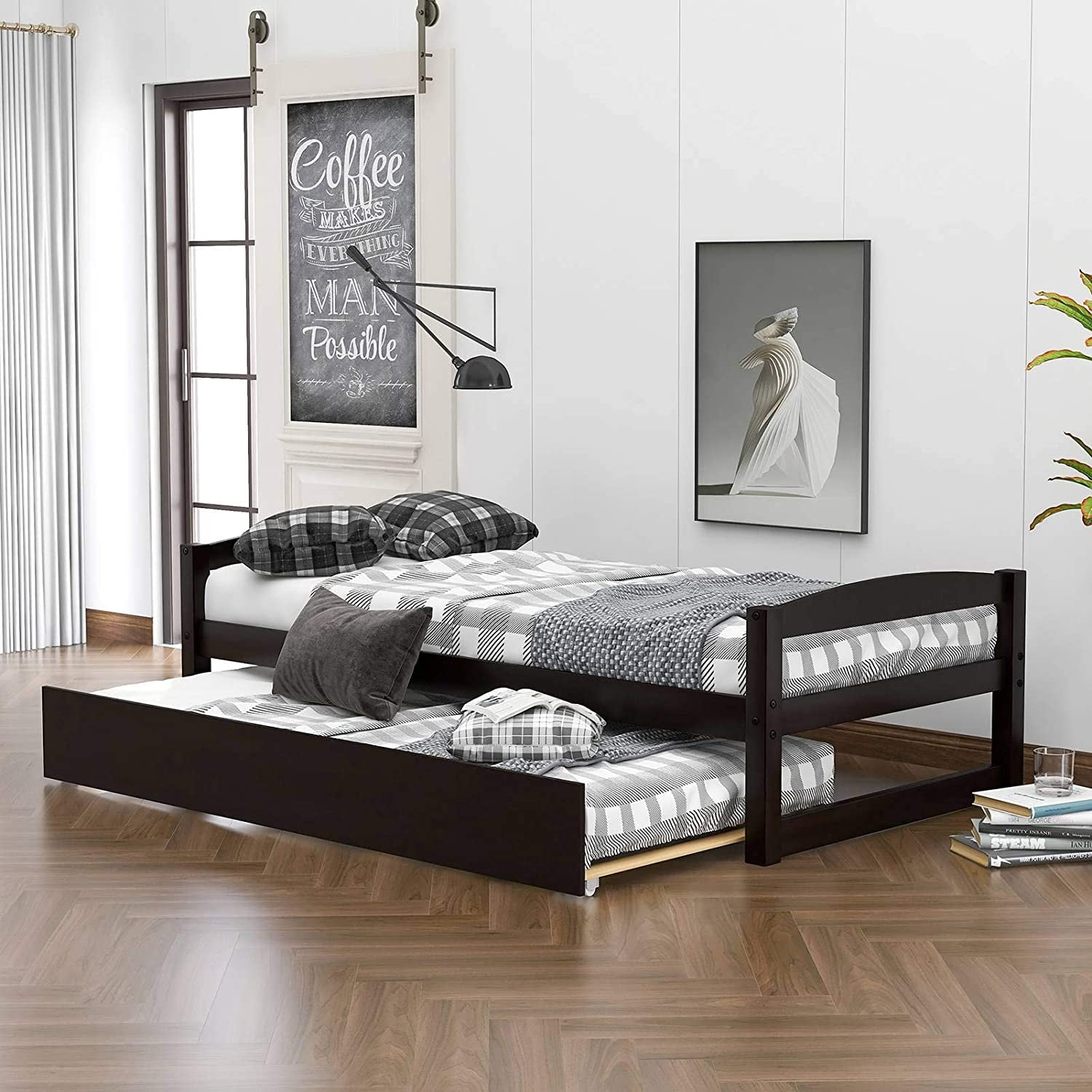 twin bed with pull out bed