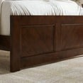 thumbnail image 4 of AFI Berkshire Twin-XL Wood Low Profile Platform Bed with Matching Footboard, Walnut, 4 of 9