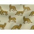 thumbnail image 4 of oneOone Viscose Jersey Fabric Fox Block Printed Fabric 1 Yard 60 Inch Wide, 4 of 5