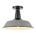 thumbnail image 4 of JONATHAN Y Camila 14" 1-Light Classic Industrial Indoor/Outdoor Iron LED Semi Flush Mount, Gray/White, JYL7617D, 4 of 9